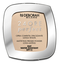 Deborah Milano Стойкая пудра для лица матирующая 24 Ore Perfect Compact Powder SPF15 9г