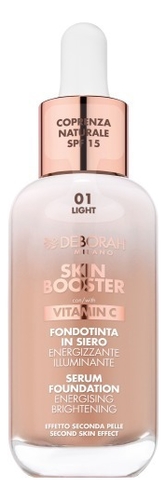 Тональная основа-сыворотка для лица Skin Booster Serum Foundation SPF15 30мл: 1 Light