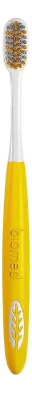Зубная щетка антибактериальная с ионами серебра BioMed Silver Medium (желтая)