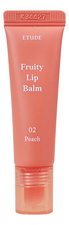 Etude House Бальзам для губ с ароматом персика Fruity Lip Balm No02 Peach 10г