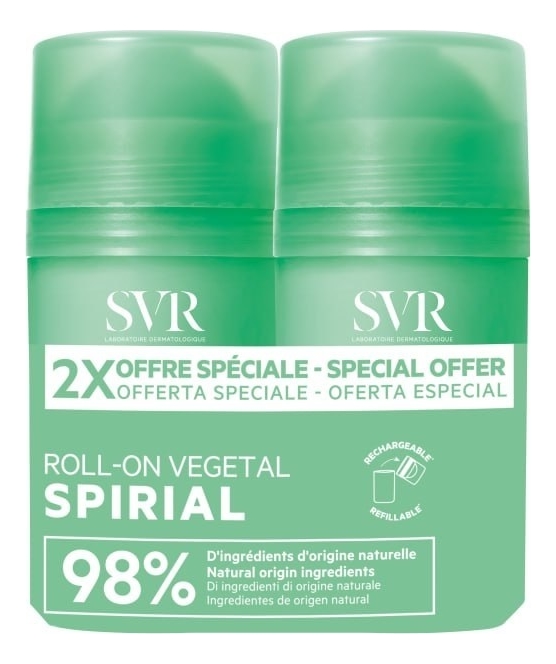 Растительный шариковый дезодорант Spirial Vegetal Deodorant 48H: Дезодорант 2*50мл