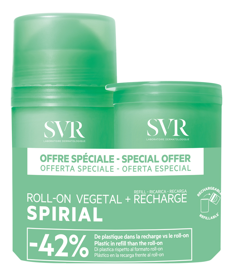 Растительный шариковый дезодорант Spirial Vegetal Deodorant 48H: Дезодорант 2*50мл