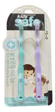 LION Детская зубная щетка с ионами серебра от 0 до 3 лет Kids Safe Step 1 (цвет в ассортименте)