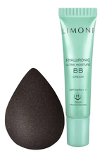 Limoni Набор для макияжа (крем д/лица Hyaluronic Ultra Moisture BB Cream SPF28 PA++ 15мл + спонж Black)