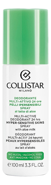 Дезодорант-спрей для тела Deodorante Multi-Attivo 24 Ore Spray Al Latte Di Aloe 100мл