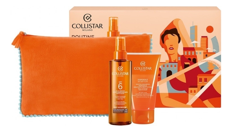 

Набор Bassa Protezione (масло д/загара Olio Secco SPF6 200мл + шампунь после солнца Doccia-Shampoo Doposole 150мл + косметичка)