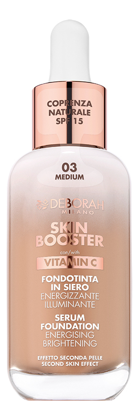 Тональная основа-сыворотка для лица Skin Booster Serum Foundation SPF15 30мл: 3 Medium