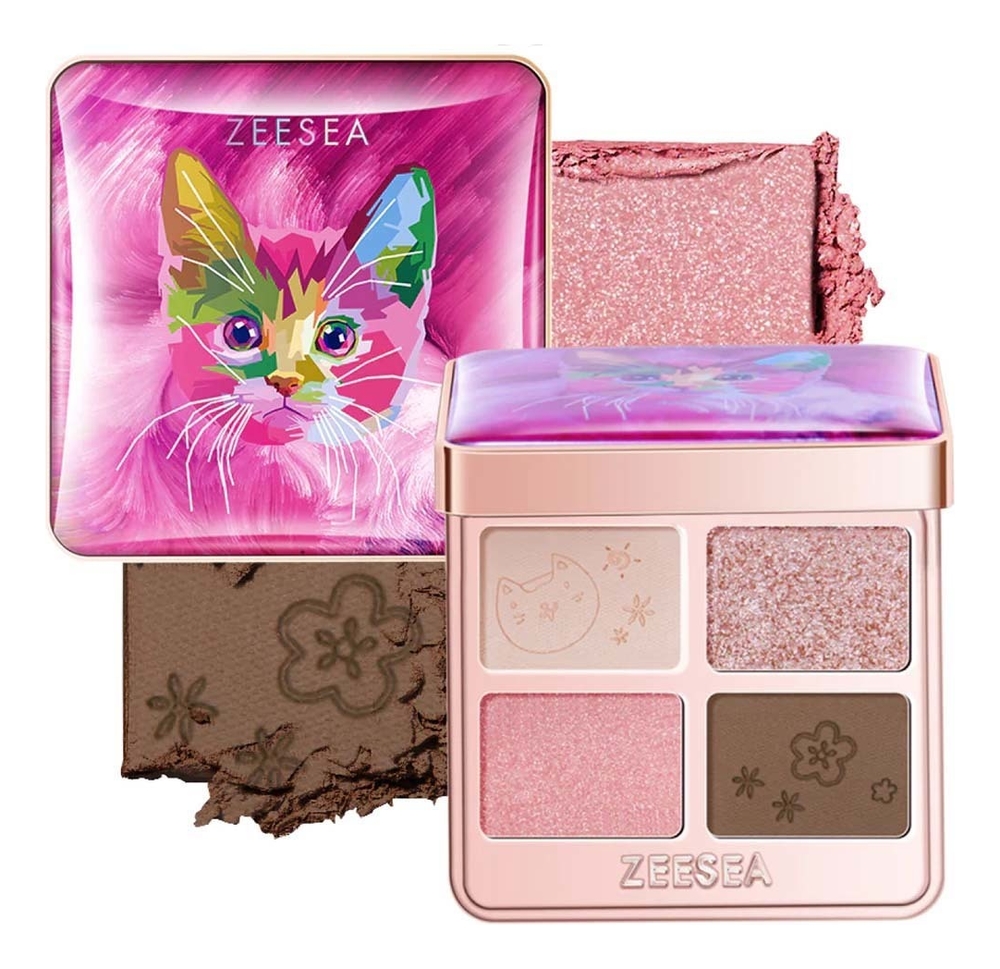 Палетка теней для век Tipsy Kitty Eyeshadow Quad 3,5г: No 02