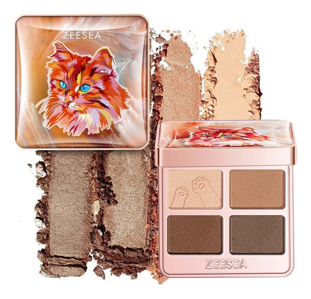 Палетка теней для век Tipsy Kitty Eyeshadow Quad 3,5г: No 06