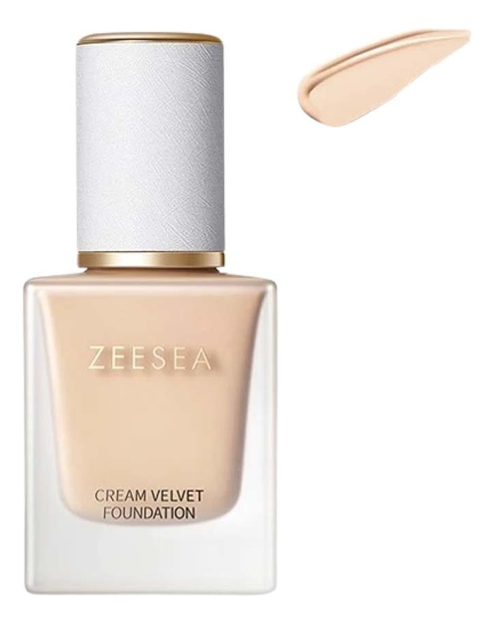 Тональная основа для лица Cream Velvet Liquid Foundation 20г: 01 Ivory/слоновая кость основа тональная zeesea cream velvet liquid foundation тон 01 слоновая кость 20 г