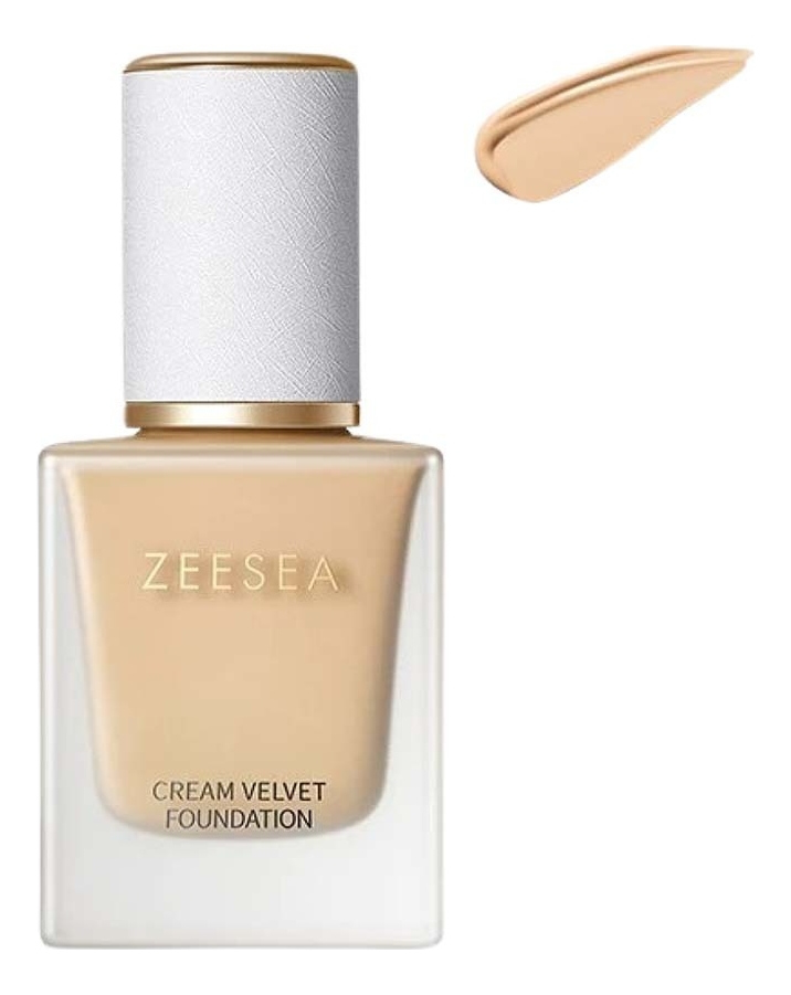 Тональная основа для лица Cream Velvet Liquid Foundation 20г: 02 Natural/натуральный zeesea тональная основа cream velvet liquid foundation тон 02 natural натуральный 20 г