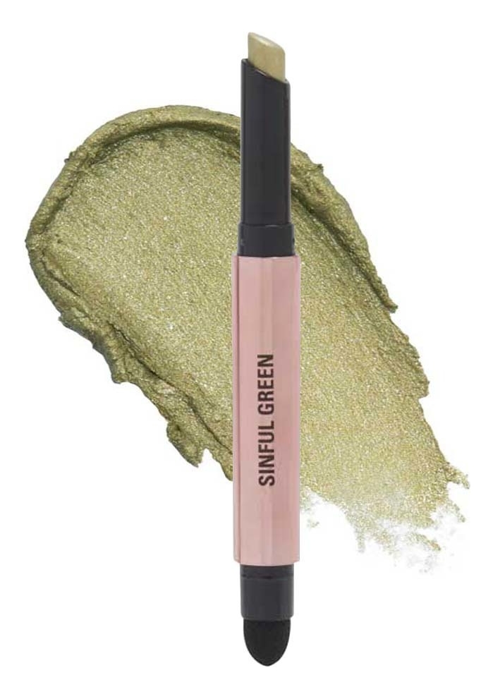 Тени для век в стике Stick Shadow Lustre Wand 1,6г: Sinful Green тени для глаз в стике makeup revolution lustre wand eyeshadow stick 1 6 гр
