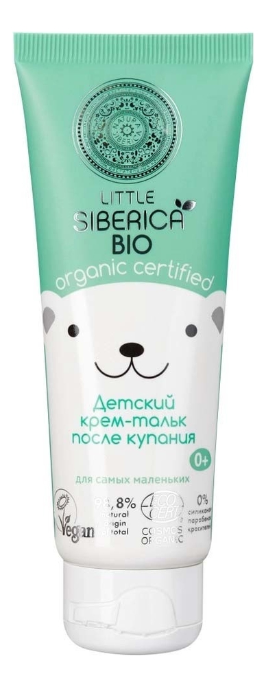 Детский крем-тальк после купания Little Siberica Bio 0+ 75мл крем тальк после купания детский 0 little siberica литтл сиберика 75мл