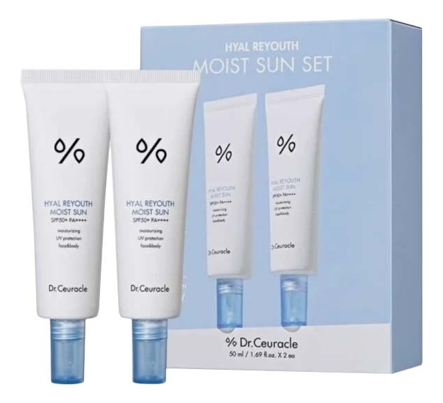 Набор увлажняющих солнцезащитных кремов Hyal Reyouth Moist Sun Set SPF 50+ PA++++ 2*50мл