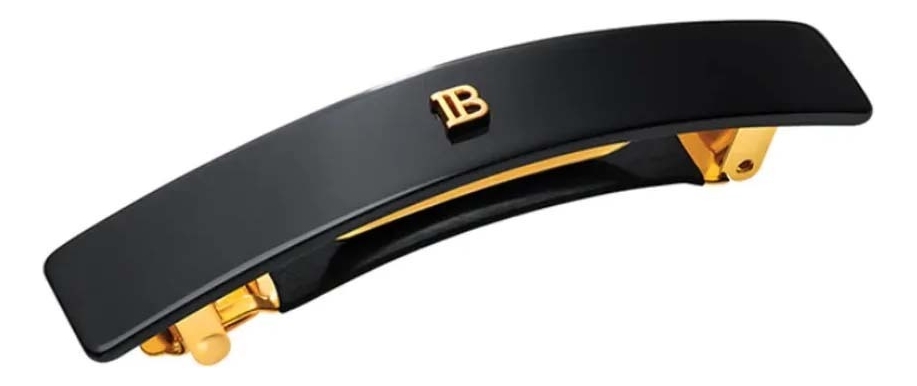Заколка-автомат для волос черная глянец Barrette Pour Cheveux Black: Размер M