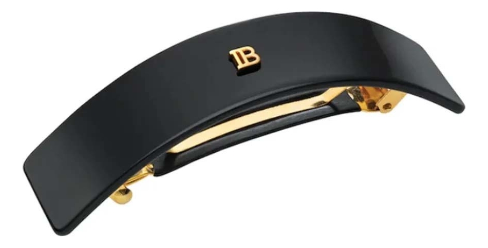 Заколка-автомат для волос черная глянец Barrette Pour Cheveux Black: Размер L
