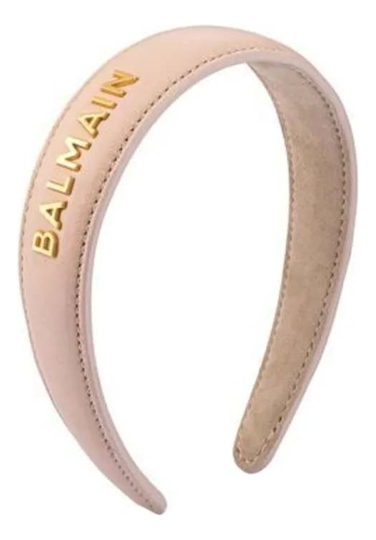 Ободок для волос кожаный бежевый Headband Large
