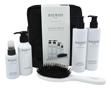 Balmain Hair Couture Набор для ухода за нарощенными волосами Extensions Care Set (шампунь 250мл + кондиционер 250мл + маска 250мл + спрей-блеск 75мл + щетка + косметичка)