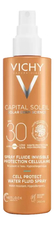 Vichy Солнцезащитный увлажняющий спрей для лица и тела Capital Soleil Spray Fluide Invisible SPF30 200мл