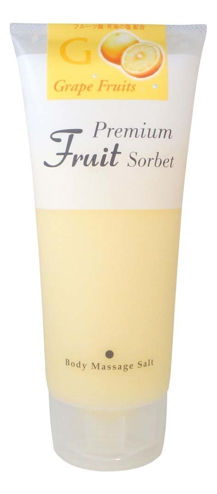 Премиальный скраб-сорбет для тела на основе соли Premium Fruit Sorbet Body Massage Salt Grape Fruits 500г: Грейпфрут