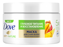 Dove Маска для волос Глубокое питание и восстановление с ароматом миндаля и манго 300мл