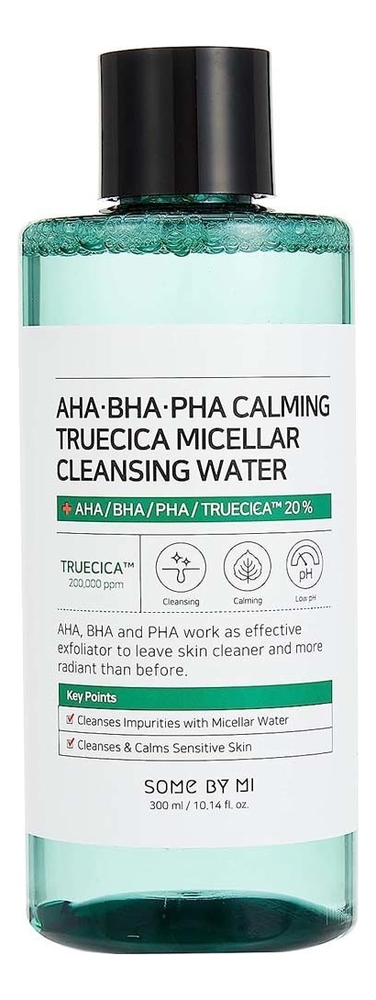Успокаивающая мицеллярная вода с кислотами AHA-BHA-PHA Calming Truecica Micellar Cleansing Water 300мл
