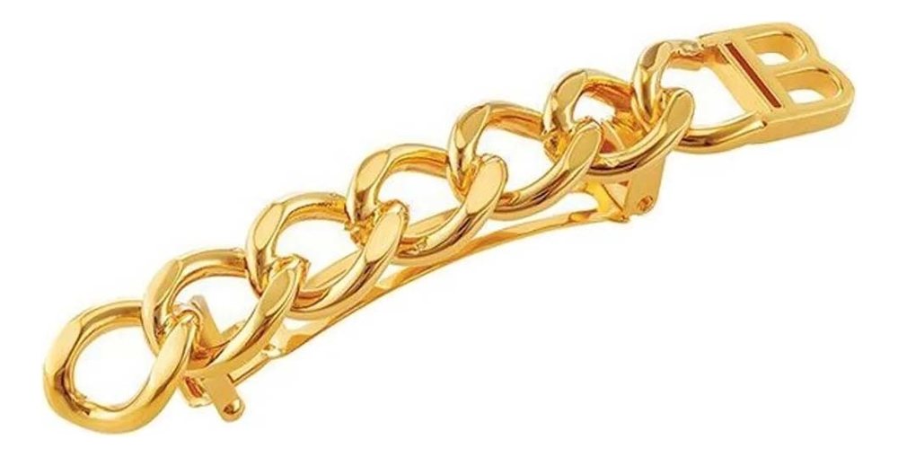 Заколка-автомат для волос Gold Plated Barrette Chain bulk chain model gold gold color plated bangle
