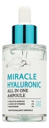 Сыворотка для лица с ниацинамидом и гиалуроновой кислотой Miracle Hyaluronic All In One Ampoule 50мл