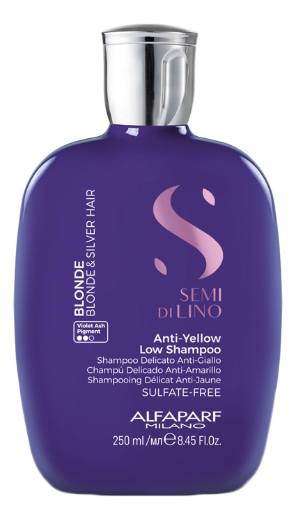 Шампунь нейтрализующий желтизну волос Semi Di Lino Blonde Intense Anti-Yellow Low Shampoo: Шампунь 250мл несмываемый спрей нейтрализующий желтизну волос semi di lino blonde anti yellow spray 125мл