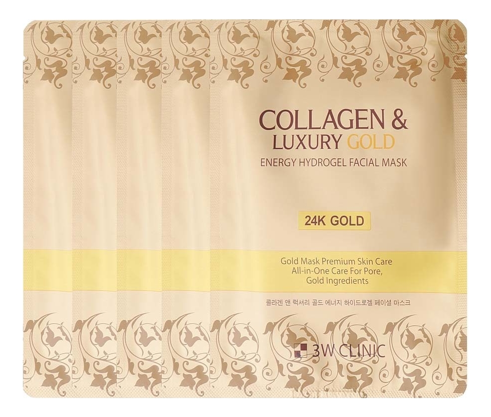 Гидрогелевая маска для лица с коллагеном и золотом Collagen & Luxury Gold Energy Hydrogel Facial Mask : Маска 5x30г