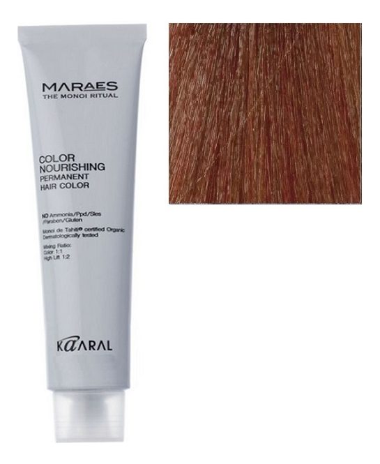 Перманентная крем-краска с низким содержанием аммиака Maraes Color Nourishing Permanent Hair 100мл: 7.44 Блондин медный насыщеный