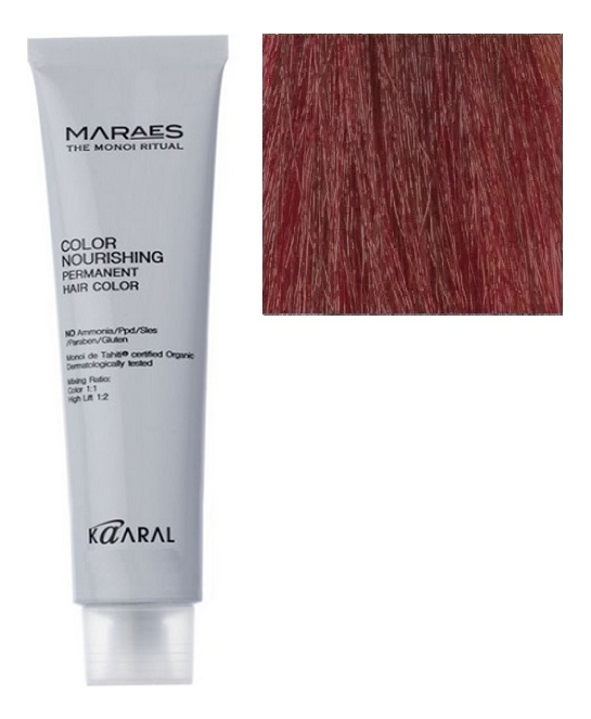 Перманентная крем-краска с низким содержанием аммиака Maraes Color Nourishing Permanent Hair 100мл: 7.66 Светлый блондин интенсивный красный