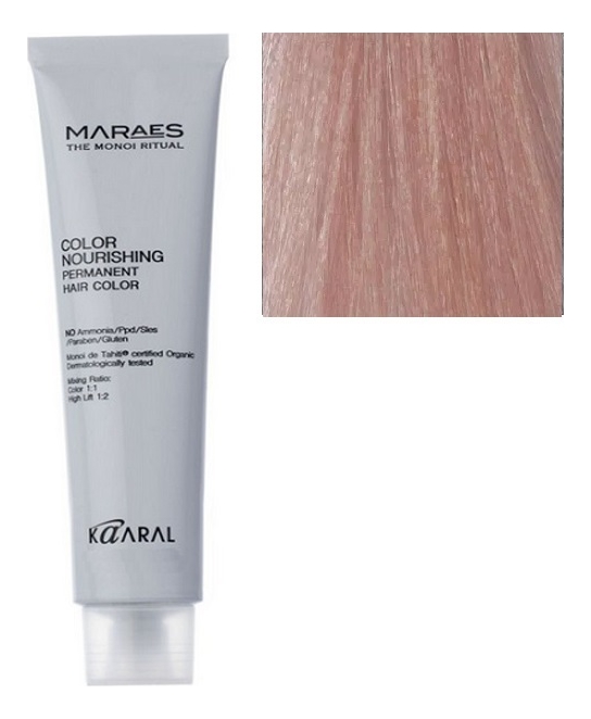 Перманентная крем-краска с низким содержанием аммиака Maraes Color Nourishing Permanent Hair 100мл: 816 Светлый блондин пепельно-розовый