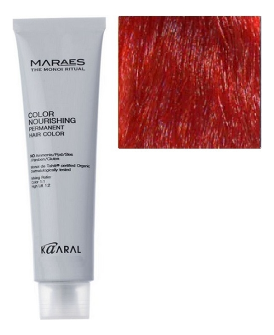 Перманентная крем-краска с низким содержанием аммиака Maraes Color Nourishing Permanent Hair 100мл: Красный