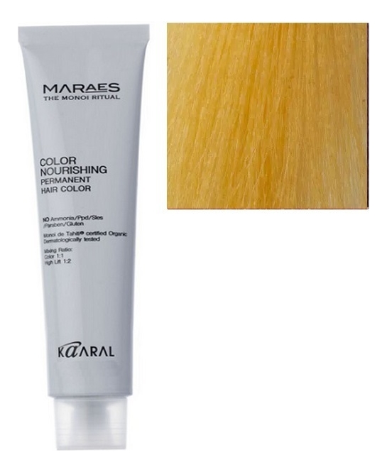 Перманентная крем-краска с низким содержанием аммиака Maraes Color Nourishing Permanent Hair 100мл: Золотистый
