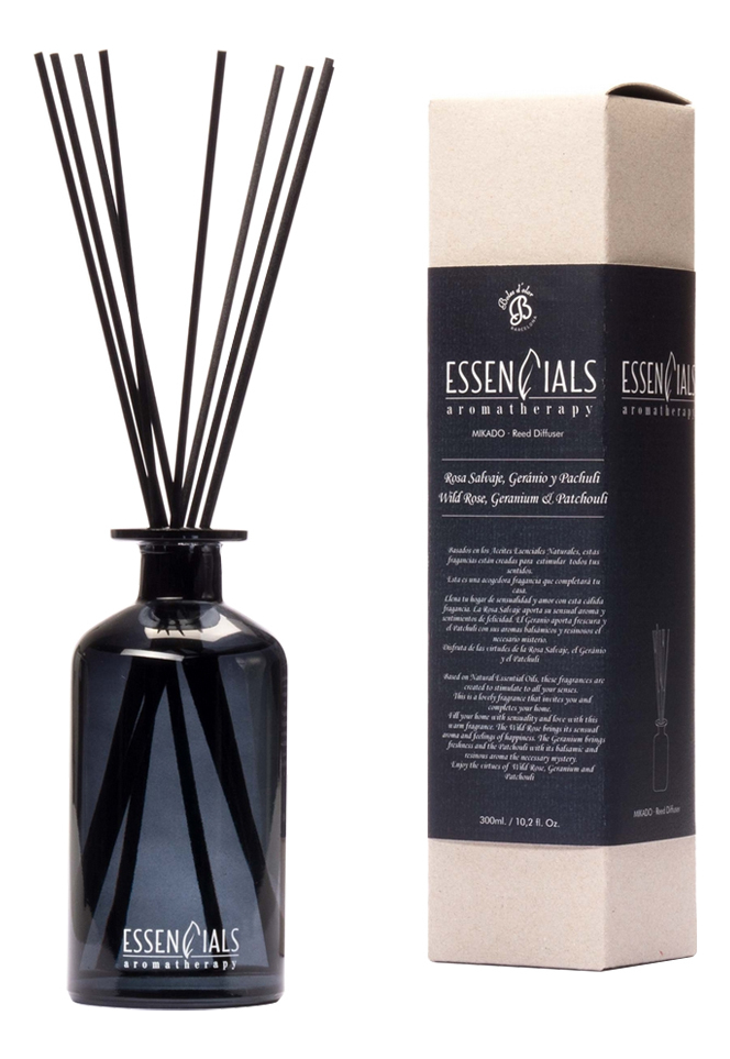 Ароматический диффузор Essencials Wild rose, Geranium & Patchouli (Дикая роза, Герань и Пачули): диффузор 300мл