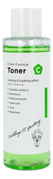 Тонер для лица с экстрактом центеллы азиатской и пантенолом 5 Skin Formula Toner 250мл 