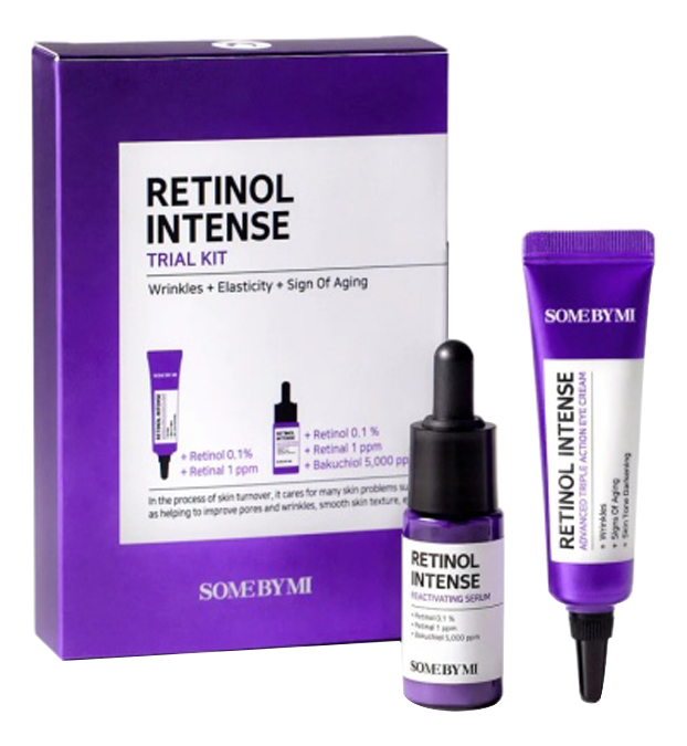 Набор для лица Retinol Intense (крем для кожи вокруг глаз 10мл + антивозрастная сыворотка 10мл) набор для лица retinol intense крем для кожи вокруг глаз 10мл антивозрастная сыворотка 10мл