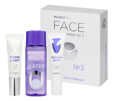 Manly PRO Набор для лица Face Mini-Set No3 (база под макияж Moonlight 15мл + тональный крем Enchanted Skin 15мл + мицеллярная вода Miracle Water 30мл)
