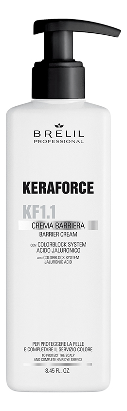 Защитный крем для кожи головы при окрашивании волос Keraforce Barrier Cream KF 1.1 250мл контурный крем для защиты кожи при окрашивании волос skin