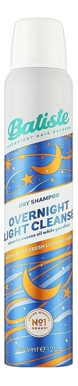 Сухой шампунь для волос Dry Shampoo Overnight Light Cleanse 200мл
