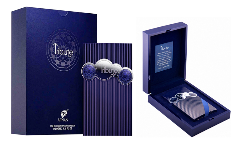 Tribute Blue: парфюмерная вода 100мл (деревянная коробка) afnan tribute blue 100