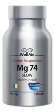 WellMe Биологическая активная добавка к пище Mg74 Slow Multiminerals 120 капсул