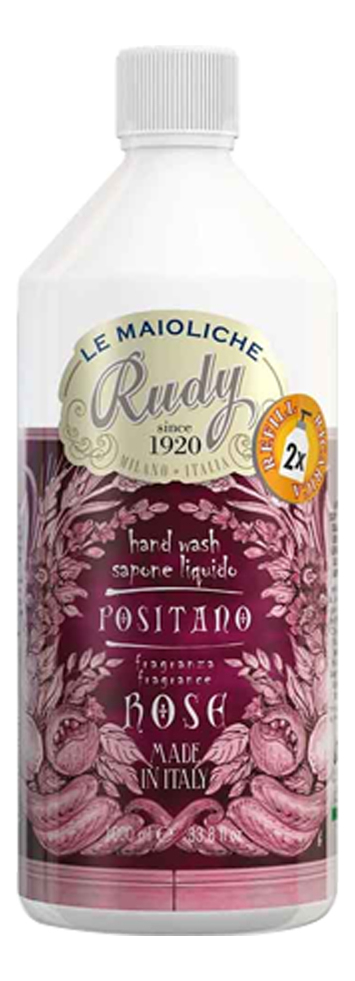 Жидкое мыло Le Maioliche Positano Rose: жидкое мыло 1000мл запаска