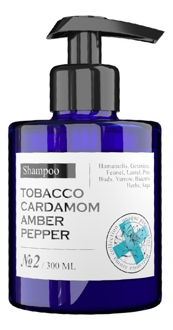 

Парфюмированный шампунь для волос No2 Shampoo 300мл (табак, кардамон, амбра, черный перец)