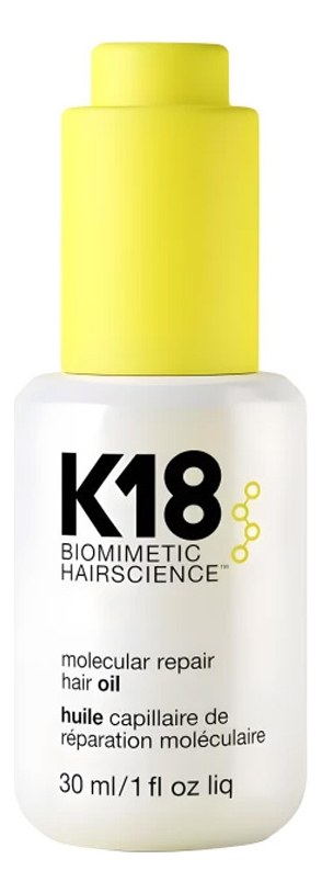 k 18 масло бустер для молекулярного восстановления волос molecular repair hair oil 30 мл k 18 Масло-бустер для молекулярного восстановления волос Molecular Repair Hair Oil 30мл