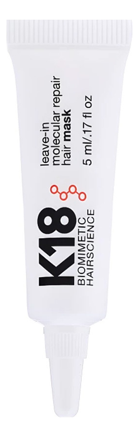 Несмываемая маска для молекулярного восстановления волос Leave-In Molecular Repair Hair Mask : Маска 5мл состав для перманентной завивки для окрашенных и чувств волос 1b intech