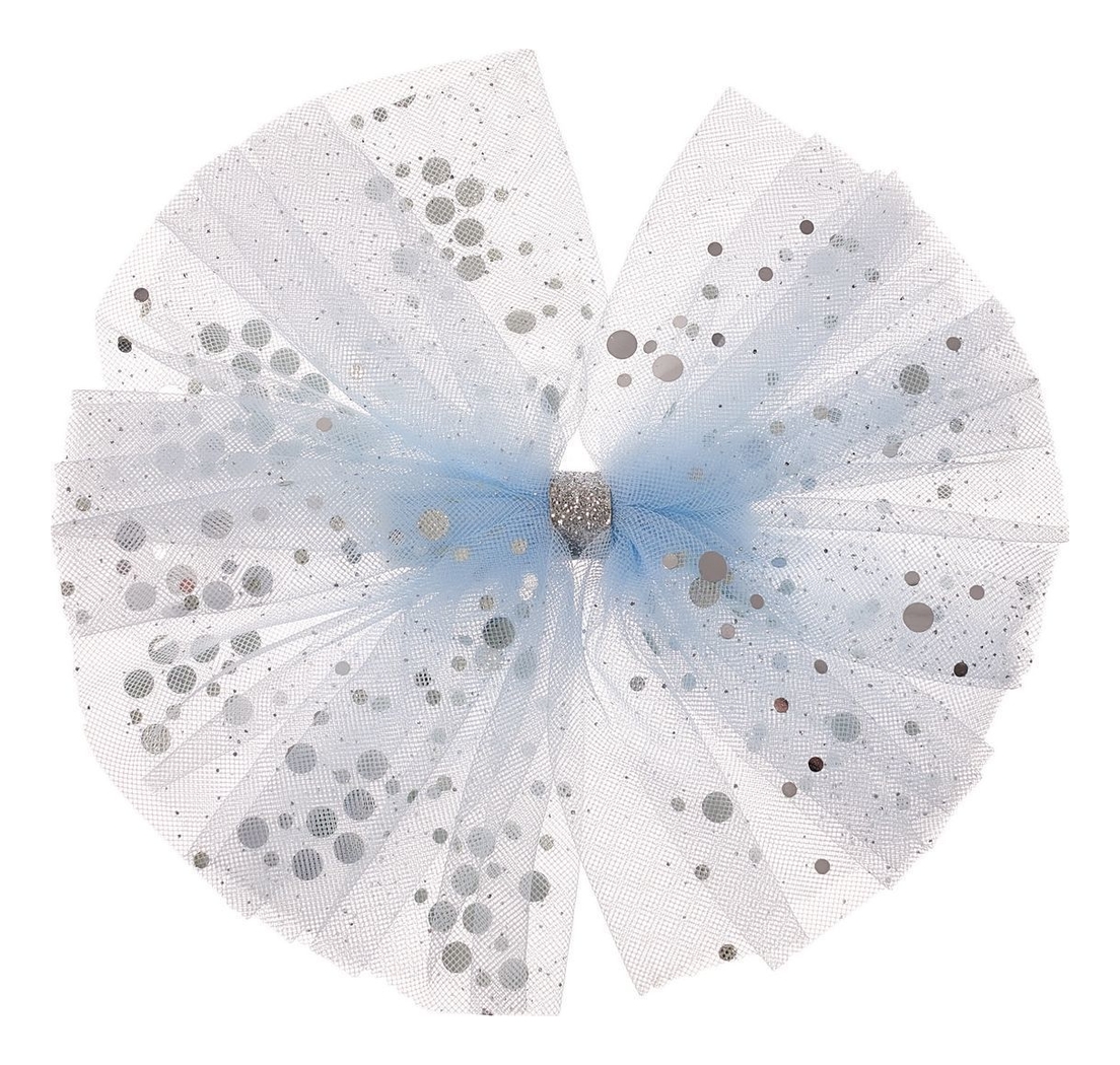 Заколка для волос Бант с блестками: Голубой AS 1429
