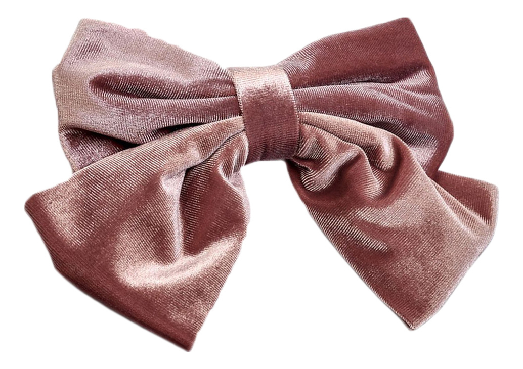 Заколка для волос Бархатный бант: Розовый AS 1004