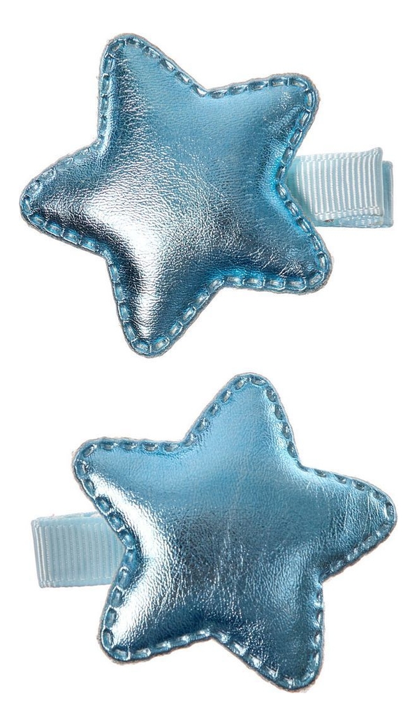 Набор заколок для волос Звездочки 2шт: Голубой AS 1250